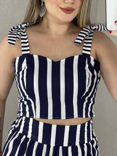 Saia listrada com cropped hotsell