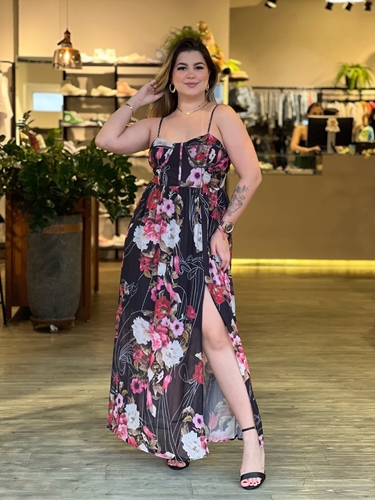 Vestido de tule best sale florido